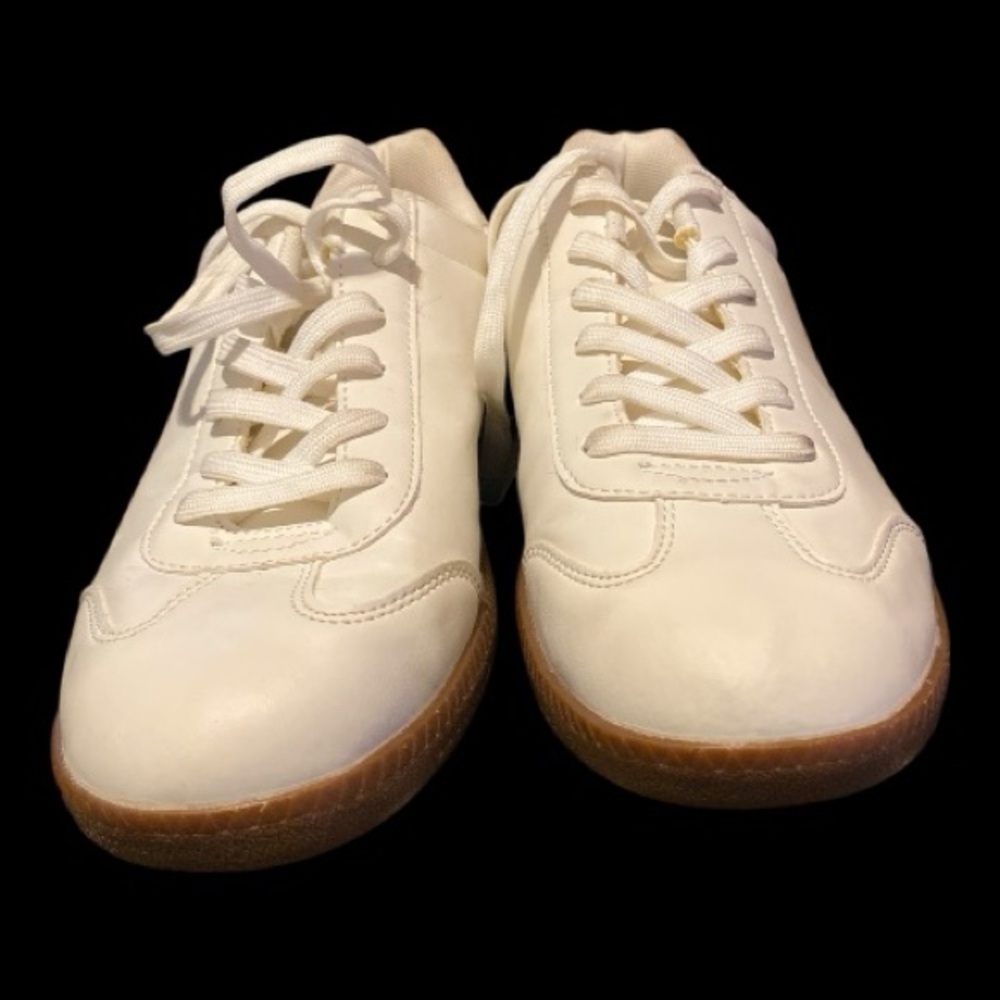 ASOS White Tennis Sneakers with Tan Sole